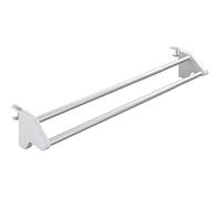 WENKO Étendoir à Linge radiateur Mod. Twin Extensible | Séchoir à Linge Pliable pour Chauffage | Système de Suspension Flexible | Dimensions 62-110 x 11,5 x 13 cm | Aluminium Blanc