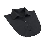WENKO Faux col chemise noir, Polyester, 36 x 41 cm, Noir