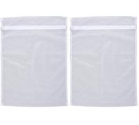 WENKO Filet à linge pour 3 kg - protection du linge délicat, résistant au lavage très chaud, tissu textile, Polyester, 50 x 70 cm, Blanc (Lot de 2)