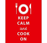WENKO Fond de hotte, Crédence Cuisine, « Keep Calm», Protection Anti éclaboussures, Verre trempé, 60 x 70 cm