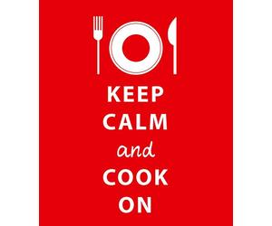WENKO Fond de hotte, Crédence Cuisine, « Keep Calm», Protection Anti éclaboussures, Verre trempé, 60 x 70 cm