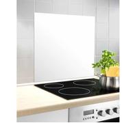 WENKO Fond de hotte, crédence cuisine verre, verre trempé, 60x70 cm, blanc