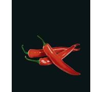 WENKO Fond de hotte Verre Hot Peperoni 60 x 70 cm - Protection Anti-éclaboussures, Verre trempé, 60 x 70 cm, Multicolore