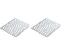 WENKO Fond d'évier Opal, Polychlorure de Vinyle, 26.5 x 31 cm, Transparent (Lot de 2)