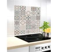 Wenko Fond de hotte en verre, crédence 60x70 cm Beige – Hygiénique, résistant aux chocs, nettoyable