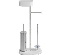 WENKO Garniture de WC sur pied Rivazza Porte-rouleaux de papier toilette Tablette salle de bain