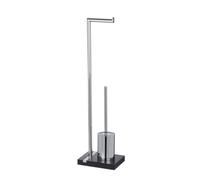 WENKO Garniture de WC sur pied Toilettes Brosses Porte-brosse Salle de bain Noble Black
