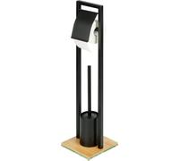 WENKO Garniture WC sur pied Porte-brosse WC BAMBUSA