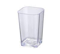 WENKO Gobelet Candy Transparent - Porte-Brosse à Dents pour la Brosse à Dents et Le Dentifrice, Polystyrène, 7 x 11 x 7 cm, Transparent