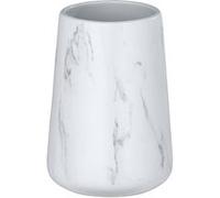 Gobelet de salle de bain effet marbre Adrada - Blanc