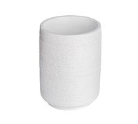 WENKO Gobelet Goa Neo Blanc - Porte-Brosse à Dents pour la Brosse à Dents et Le Dentifrice, Polyrésine, 7 x 10 x 7 cm, Blanc