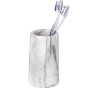 WENKO Gobelet Onyx Porte-Brosse à Dents pour la Brosse à Dents et Le Dentifrice Blanc
