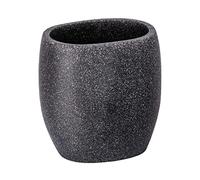 WENKO Gobelet Puro Anthracite Porte-Brosse à Dents pour la Brosse à Dents et Le Dentifrice Gris - Anthracite