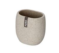 WENKO Gobelet Puro Porte-Brosse à Dents pour la Brosse à Dents et Le Dentifrice Beige