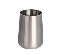 WENKO Gobelet Solid Acier INOX - Porte-Brosse à Dents pour la Brosse à Dents et Le Dentifrice, Acier Inoxydable, 8 x 10 x 8 cm, Satiné