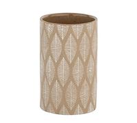 WENKO Gobelet Tupian Beige céramique Porte-Brosse à Dents pour la Brosse à Dents et la pâte Dentifrice Beige