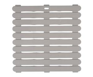WENKO Grille de douche Indoor & Outdoor, 55 x 55 cm, Grille de sol en plastique pour salle de bain, piscine, antidérapante, Beige