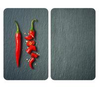 WENKO Herdabdeckplatte Glas 52x30cm 2er Set