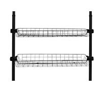 Wenko Herkules Lot de 2 paniers de Rangement en Acier Noir 94 x 8 x 38 cm