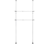 WENKO Herkules tringle à vêtements pour système de penderie blanc, gris 3,0 x 30,0 x 165,0 - 300,0 cm