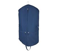 WENKO Housse vêtements Business Premium - Housse vêtements, Protection fiable, Rangement pour Les Costumes et Les Robes, avec 2 Poches intérieures, Polyester, 62 x 112 cm, Bleu foncé