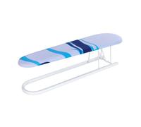 WENKO Jeanette de repassage mini planche à repasser pour manche col Housse infroissable 100% coton 52x12x14 cm Bleu/blanc