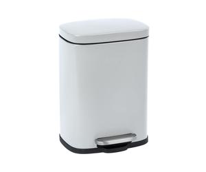 WENKO Kosmetik Treteimer Leno Easy Close 5Liter 21,5x29,5x19cm weiss