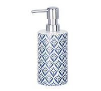 WENKO Distributeur de Savon en céramique Lorca, Bleu Distributeur de Savon Liquide Bleu