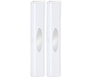 WENKO Lot de 2 distributeurs de Film Alimentaire Perfect Cutter | Distributeur Papier aluminium | Lame Acier INOX | Coupe nette et précise | Rouleaux jusqu'à33cm | Plastique| 38x5,2x6,7 cm | Blanc