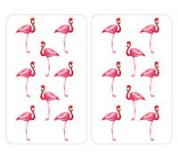 Wenko Lot de 2 plaques de Protection pour Surface de Cuisson avec Motif décoratif+Pied antidérapant en Verre trempé 52 x 30 cm