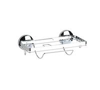WENKO Magic-Loc porte essuie-tout - fixer sans percer, Métal chromé, 28 x 9 x 13 cm, Argent brillant