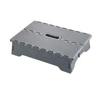 WENKO Marche Pliable | Marche très Stable avec Surface antidérapante jusqu'à 250 kg | Marche de sécurité Pliable Pieds antidérapants pour intérieur et extérieur | Poignet intégrée | 28x40x10cm