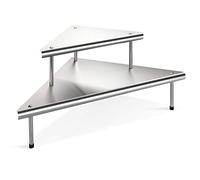 WENKO Maximex Etagère d'angle de Cuisine Massivo Duo avec 2 étagères, crée de l'ordre et de la Place, en Acier Inoxydable, 48,5 x 31 x 48,5 cm