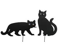 Epouvantail oiseau, Epouvantail de jardin, Chat, Lot de 2