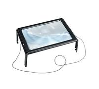 Maximex Loupe de Lecture LED | Loupe grossissante 300% pour Lire Le Journal | Loupe Lumineuse à Poser avec éclairage | Matériau ABS | Dimensions 29,5 x 10,5 x 17,5 cm | Noir