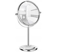 Miroir grossissant double face sur pied - WENKO - Ø 15 cm - Acier chromé - Grossissement x7
