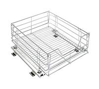 WENKO Maximex Tiroir Coulissant Cuisine pour Placard Maxi | Aménagement intérieur Placard sur roulettes | Espace Rangement supplémentaire | Acier | 50x23x50 cm | Chromé