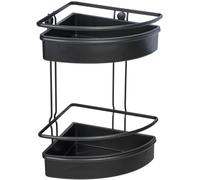 Wenko Molinella étagère Noire Deux Niveaux Acier Inoxydable