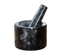 WENKO Mortier en marbre pour hacher les herbes et les épices, noir