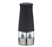 WENKO Moulin électrique 2en1 avec lampe noir Moulin à sel et poivre, avec lumière Noir
