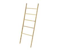 WENKO Nori Échelle Porte-Serviettes en Bambou avec 5 Barres Extra Larges 57 x 170 x 33 cm Marron 57 x 170 x 33 cm