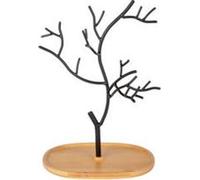Wenko Organiseur d'arbre à bijoux en bambou et plastique noir naturel 8383186