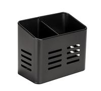 Wenko Panier à couverts Baco - métal thermolaqué noir - 16 x 13,5 x 9 cm