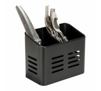 WENKO Panier à couverts Baco Noir Cuisine Outdoor Panier métallique Rangement pratique