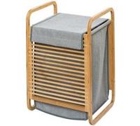 Wenko - Panier à linge en bambou Bahari - 40 x H. 60 cm - Gris Gris G