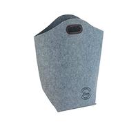 WENKO Panier à Linge Feutre Gris - Panier à Linge avec poignées de Transport Capacité: 42 l, Polyester, 45 x 60 x 25 cm, Gris