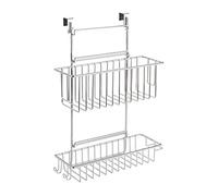 Wenko Panier à suspendre Flexi, 2 rayons, métal chromé, 32 x 47 x 12,5 cm, argent brillant