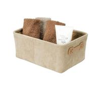 WENKO Panier de Rangement en Velours ALENA, Boîte Rangement pour la Maison, Chambre, Dressing, Salle de Bain, 27,6 x 12 x 20cm