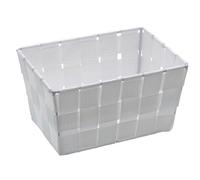WENKO Panier de salle de bains Adria Mini, long blanc - panier de bain, Polypropylène, 19 x 9 x 14 cm, Blanc