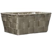 WENKO Panier de salle de bains Adria Mini, long taupe - panier de bain, Polypropylène, 19 x 9 x 14 cm, Taupe